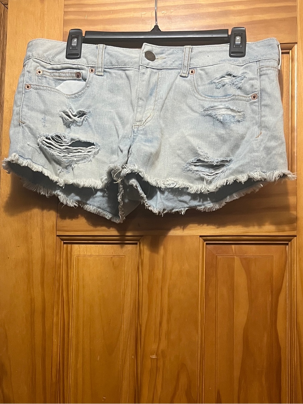 NWT American Eagle Outfitters Light Blue Distressed Denim Cutoff Shorts